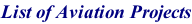 List of Aviation Projects